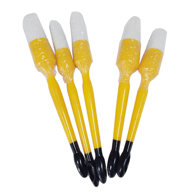 노란 손잡이 멧돼지 빗자루 자동차 청소 브러쉬 자동차 세부 브러쉬 5 pcs 세트