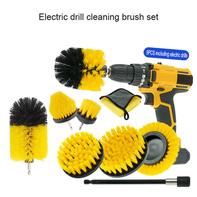 PP Bristle 물질 전기 드릴 청소 브러쉬 9pcs