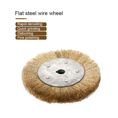 산업 거친 스테인리스 와이어 브러시 닦는 바퀴 편평한 구멍