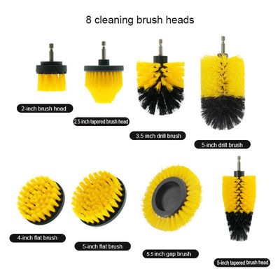 드릴 세정 브러시는 욕실 표면을 청소하는 자동차 휠을 씻는 것 설정했습니다