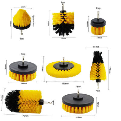 드릴 세정 브러시는 욕실 표면을 청소하는 자동차 휠을 씻는 것 설정했습니다