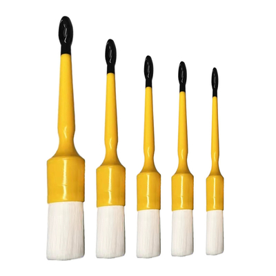 노란 손잡이 멧돼지 빗자루 자동차 청소 브러쉬 자동차 세부 브러쉬 5 pcs 세트