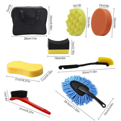 21Pcs 자동차 세탁 키트 세부 브러쉬 청소 드릴 부드러운 브러쉬 부착