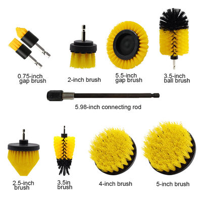 10Pcs 청소 드릴 브러쉬 부착 세트 가정용 브러쉬 드릴 키트 부엌