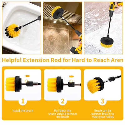 10pcs 청소 드릴 붓 부착 세트 가정용 브러쉬 드릴 키트 부엌