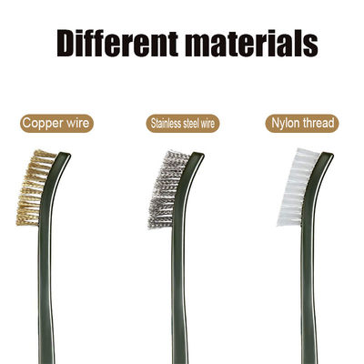 구리 와이어 세트 경직 금속 청소 키트 나일론 붓 세트