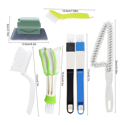 7pcs 다기능 창문 청소 브러쉬 닦기 패드 가정용 청소 도구