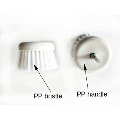 7cm 전기 드릴 청소 브러쉬 세트 흰색 브리스틀 PP 와이어